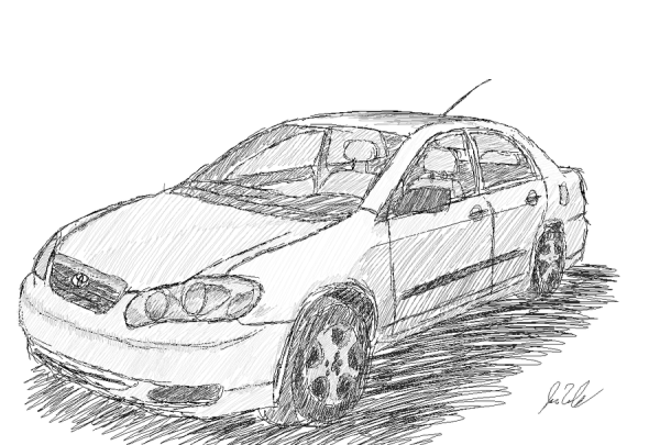 Раскраска Тойота Королла е120