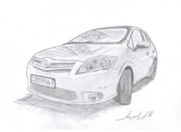 Рисунок машины Тойота
