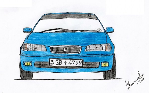 Тойота Королла рисунок