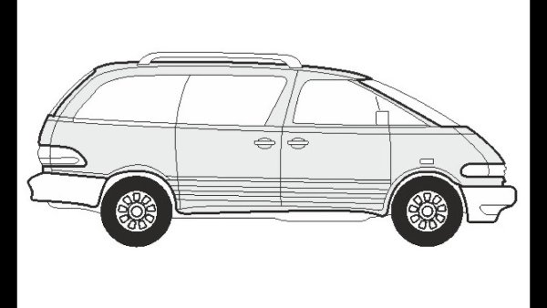 Toyota Estima previa чертёж