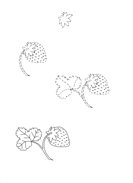 Поэтапное рисование клубники