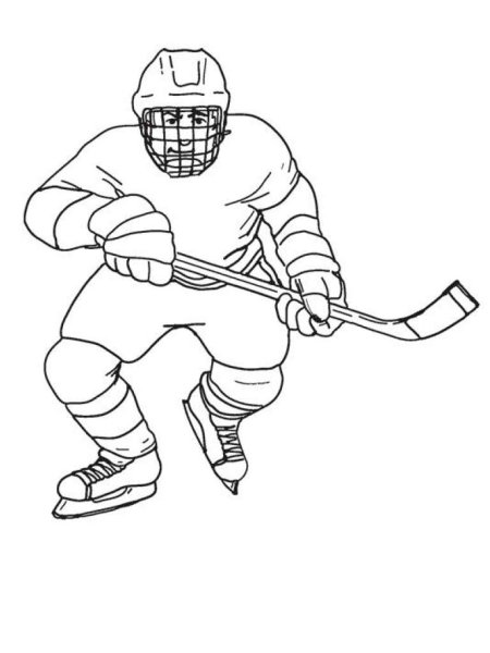 Хоккеист рисунок