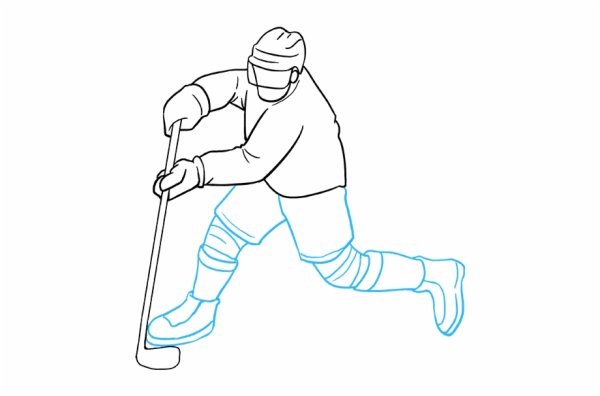 Хоккеист набросок