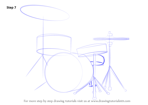 Барабан раскраска для детей