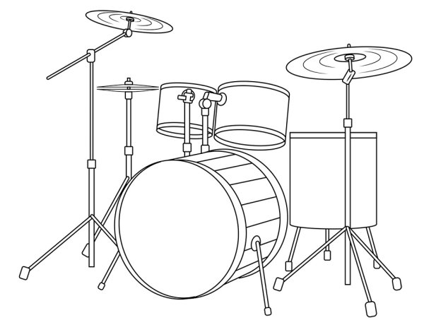 Нарисовать барабан карандашом поэтапно