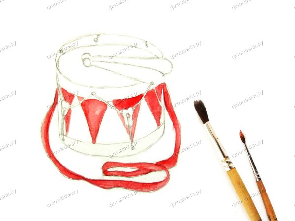 Большой барабан раскраска