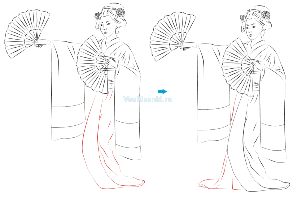 Кимоно древнего Китая рисунки