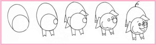 Рисование поросенка в старшей группе