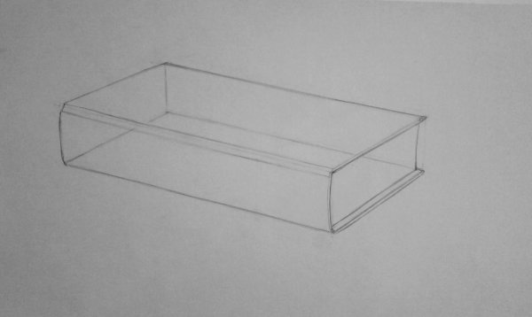 Прямоугольник объемный карандашом