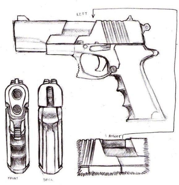 Пистолет туториал по рисованию