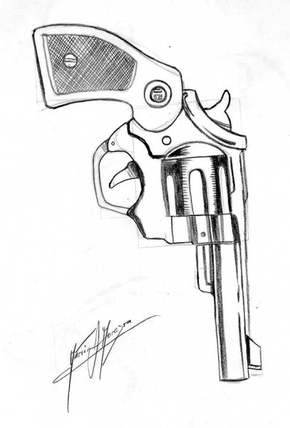 Пистолет карандашом