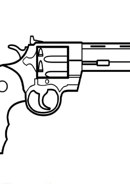 Револьвер тату эскиз