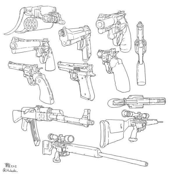 Огнестрельное оружие для рисования