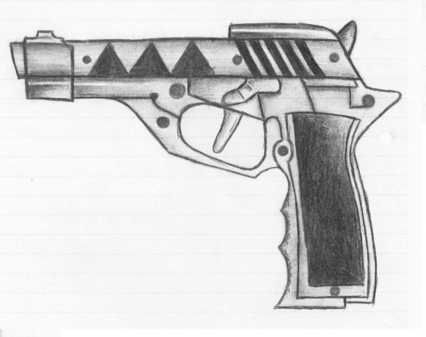 Крутые пистолеты карандашом