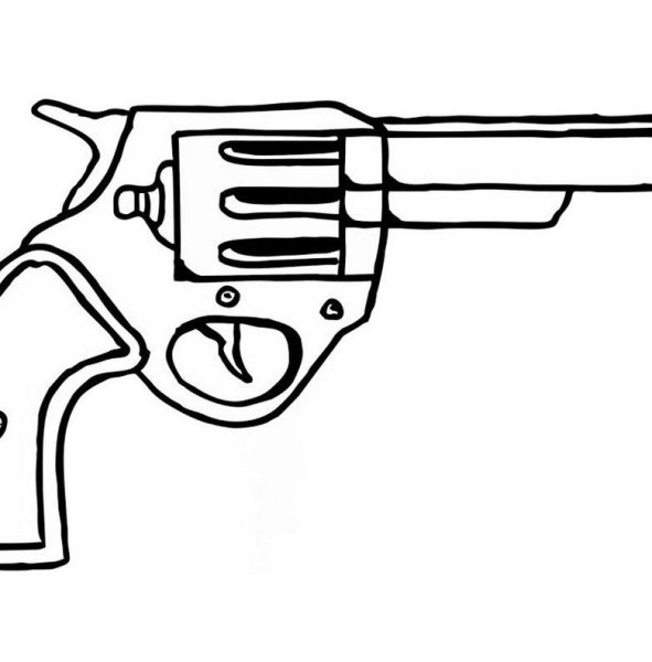 Револьвер тату эскиз