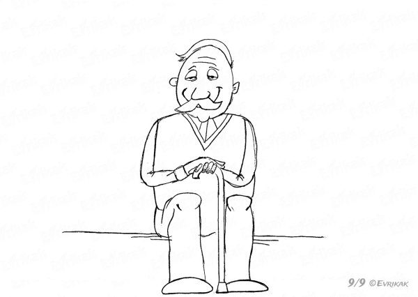 Рисунок дедушки карандашом для детей