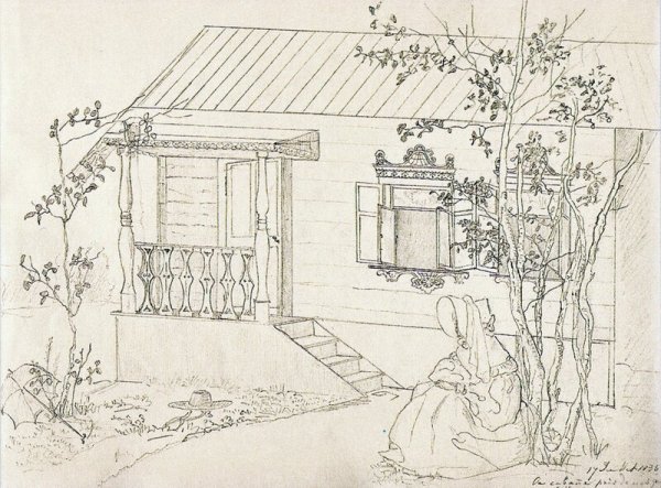 Домик дачный набросок