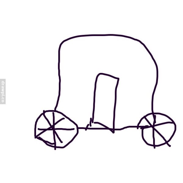 Карета рисунок поэтапно