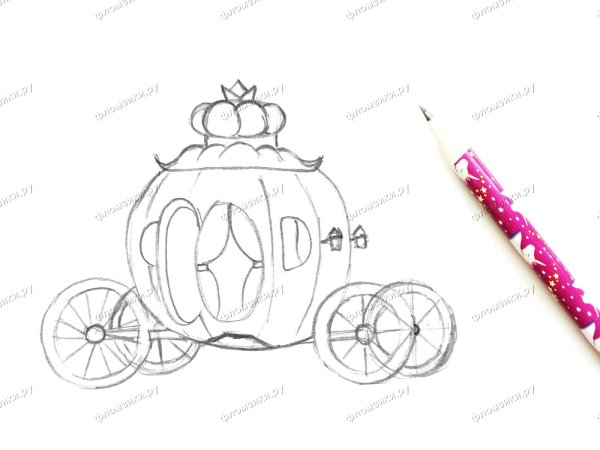 Рисование кареты пошагово