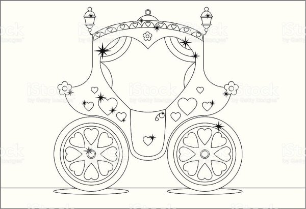 Трафарет кареты для Золушки