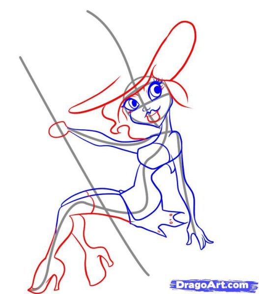 Добрая ведьмочка раскраска