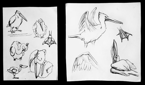 Пеликан стилизация