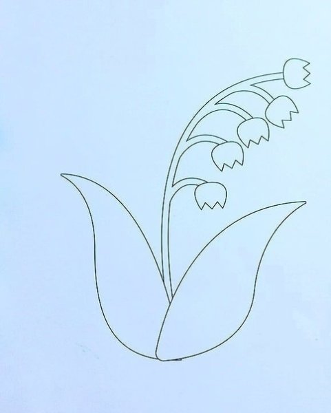 Рисуем Ландыши поэтапно