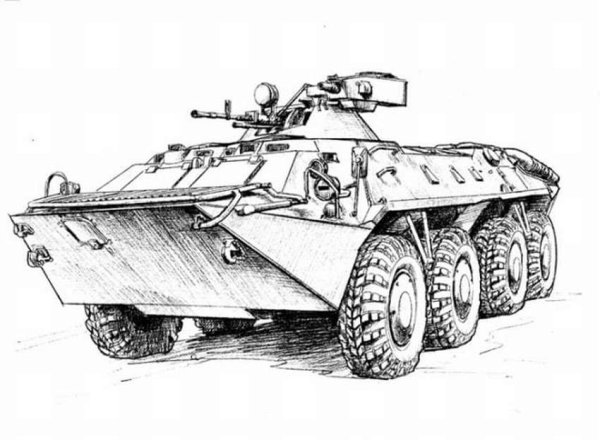 БТР 80 рисунок