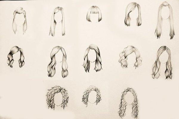 Прически рисование хвостики