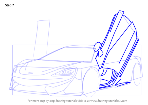 Макларен рисунок карандашом спереди