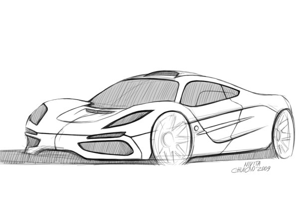 Макларен 720s чертеж