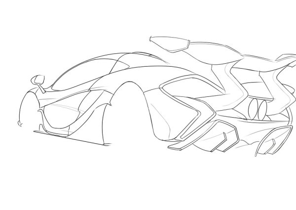 Макларен 720s чертеж