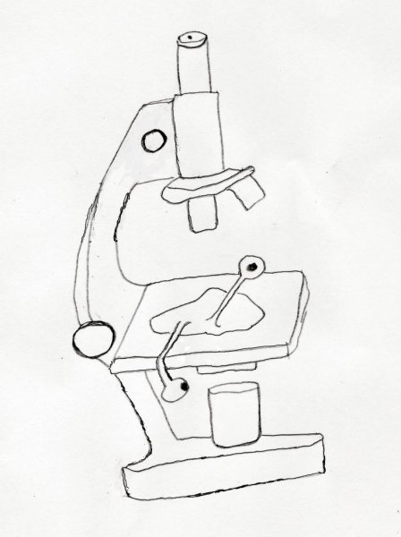 Зарисовка микроскопа