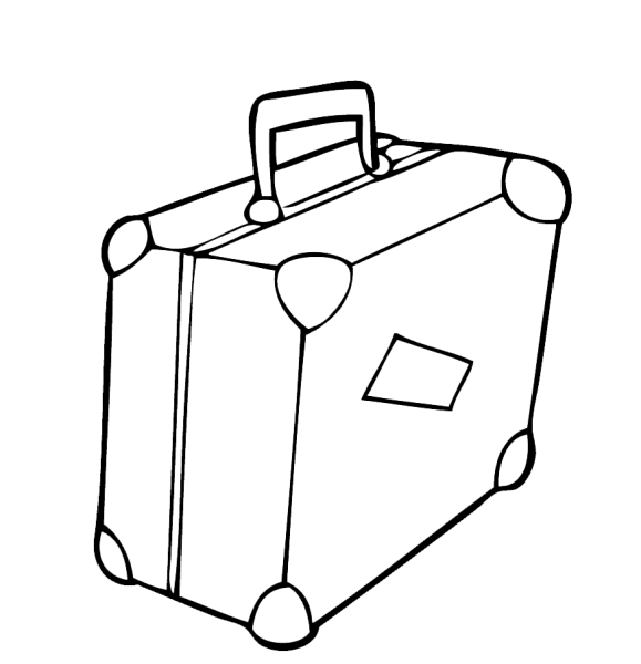 Чемодан раскраска