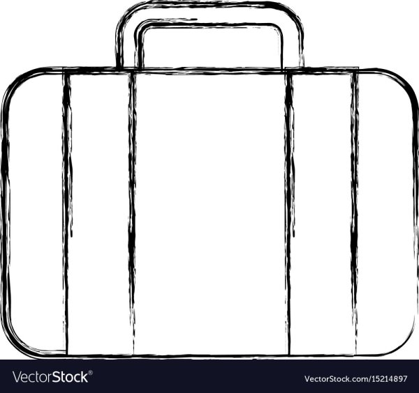 Чемодан рисунок карандашом поэтапно