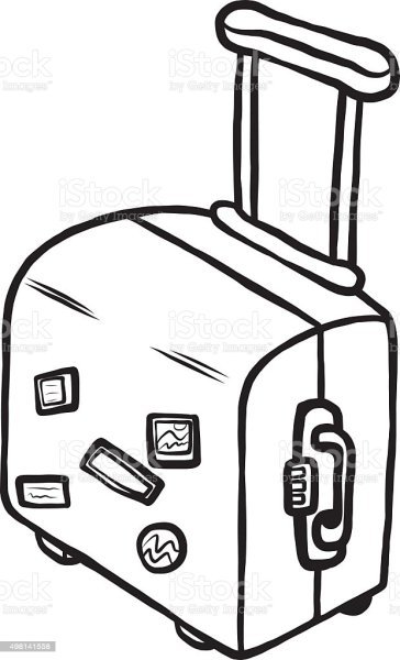 Раскраска дорожный чемодан