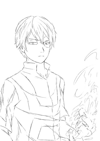 Шото Тодороки скетч