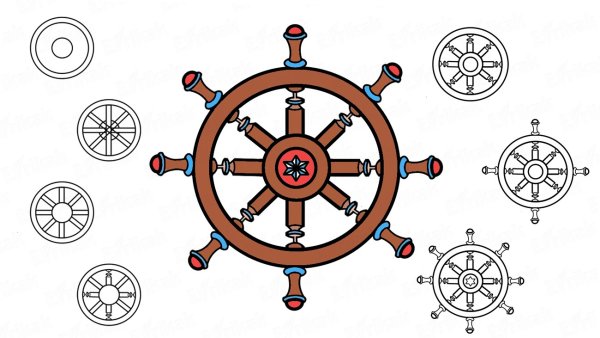 Штурвал тату эскиз