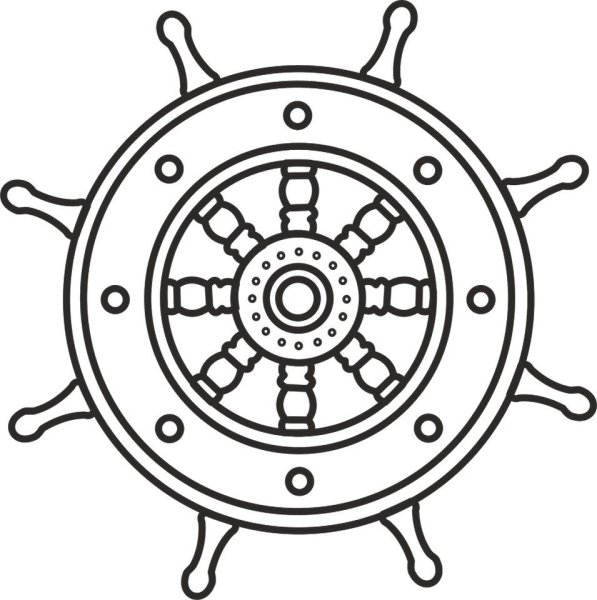 Штурвал тату эскиз