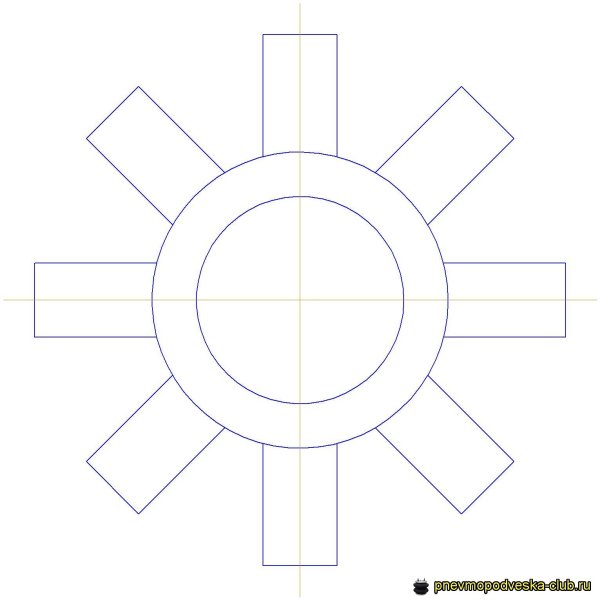 Штурвал трафарет для вырезания