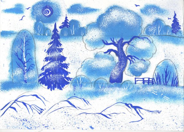 Зимний пейзаж изо