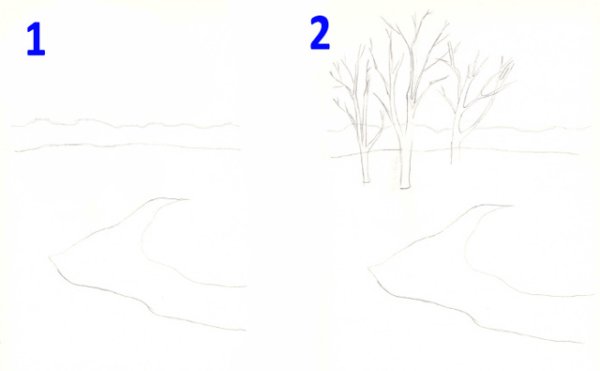 Поэтапное рисование весны