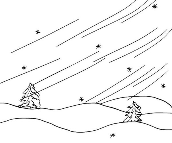 Метель раскраска для детей