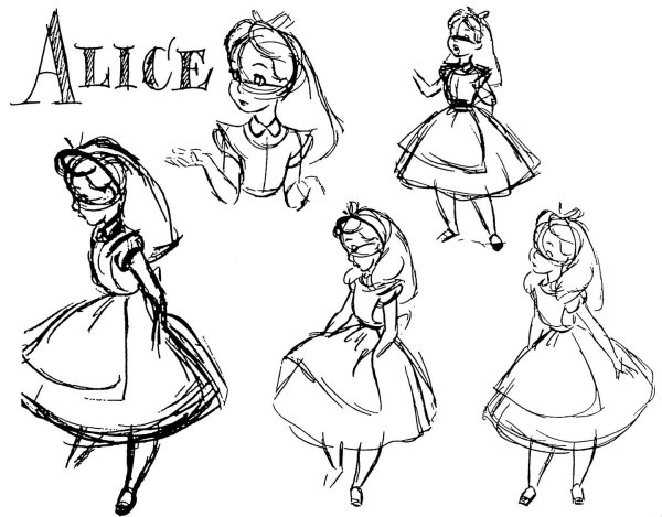 Персонажи Алисы в стране чудес рисунки