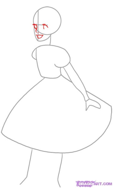 Рисунок Алиса в стране чудес поэтапно