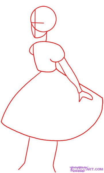 Рисунок Алиса в стране чудес поэтапно