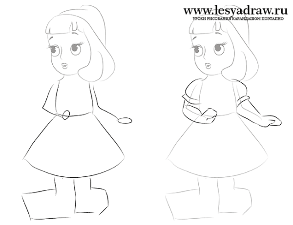 Пошаговое рисование принцесс