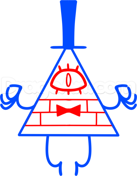 Нарисовать Билла из Гравити Фолз