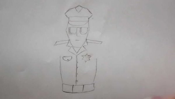 Раскраска профессии милиционер