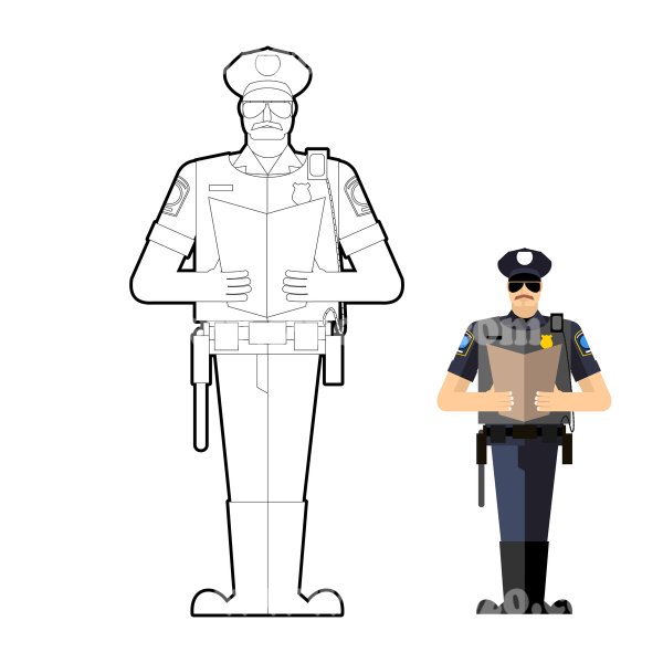 Раскраски на тему полиция